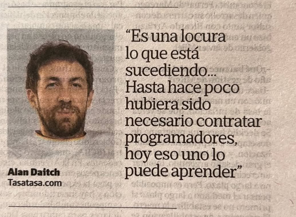 Nota en La Nación con mención a Tasa Tasa